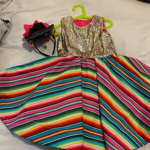 Fiesta Inspired Dress with Sombrero Headband